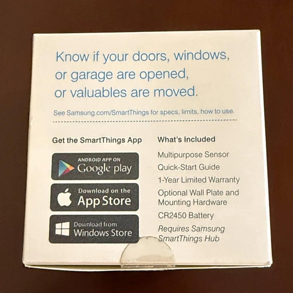NIB Samsung SmartThings Multipurpose Sensor